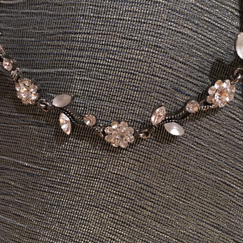 Intricate cubic zirconia choker